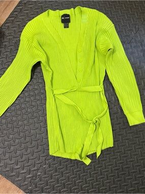 Ivy Park Adidas Neon Lime Ribbed Button Romper